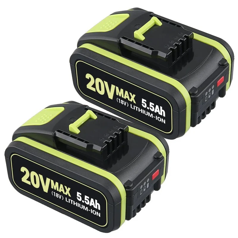 Für Worx WA3520 WA3575 20V Max 5Ah Lithium Batterie X2 UND Für Worx WA3880 18V (20V MAX) schnelladegerät 1 stunde Ladegerät