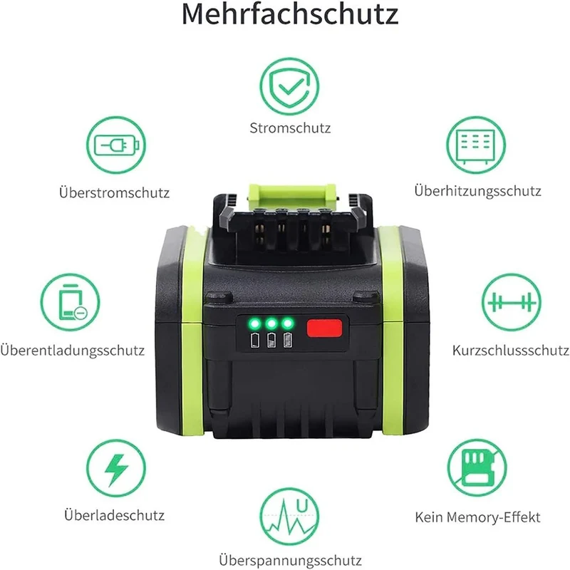 20V Max 7.0Ah Lithium Batterie für Worx WA3579 WA3520 WA3575 WA3578 WA3525 WG160 4-Stück