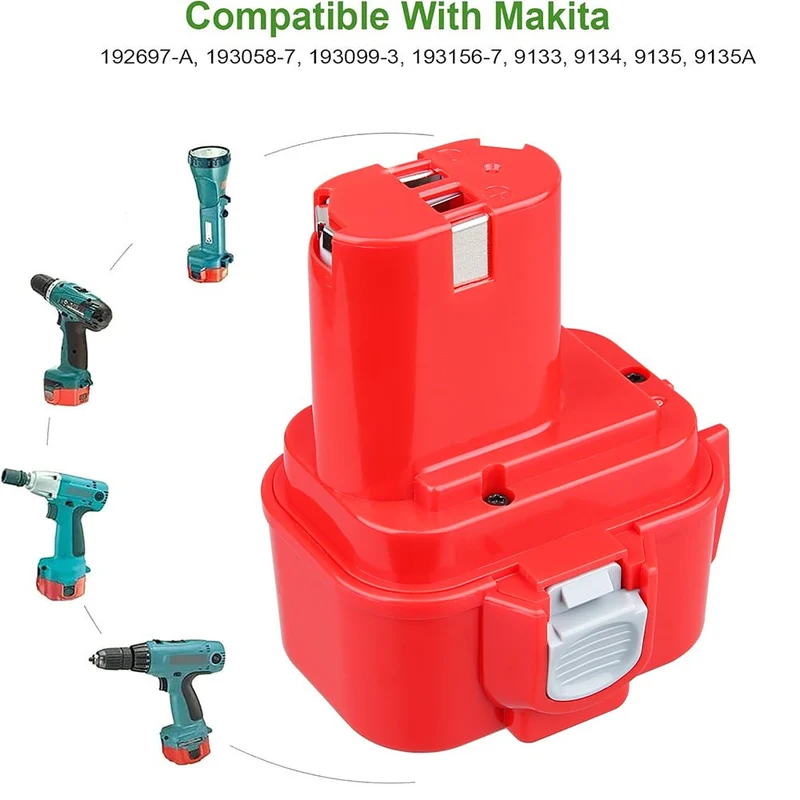 Abverkauf | 9.6V 4.8Ah für 9120 Makita Akku Ersatz Ni-MH Akku 2 Stück