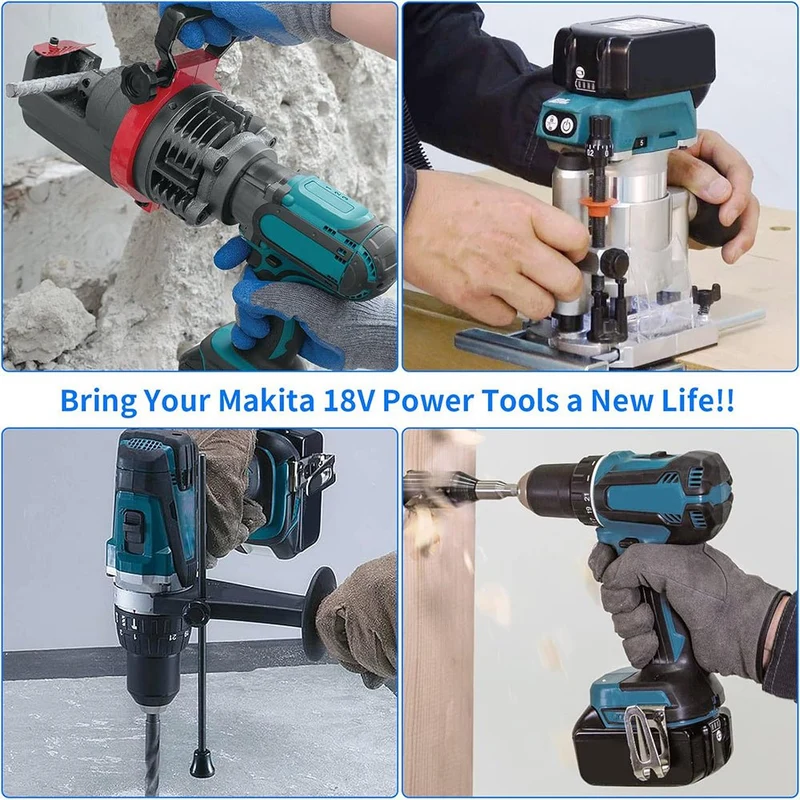 18V 5.5Ah BL1850B Ersatzakku für Makita mit LED/Kompatibel mit Makita 18V BL1830B BL1860B BL1820 LXT-400