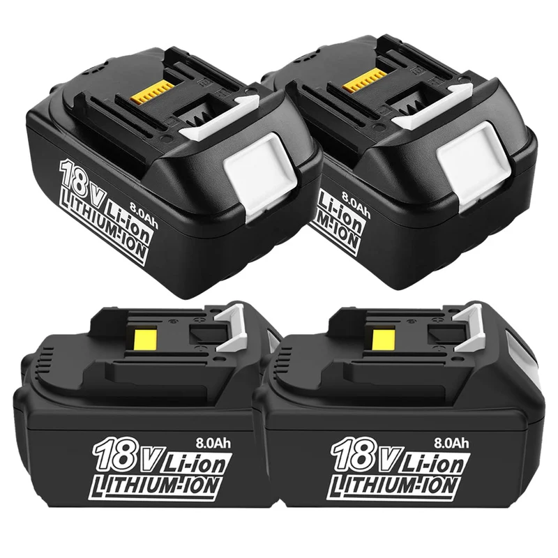 18V 8Ah BL1860 Ersatzakku für Makita 4-Stück/Kompatibel mit Makita 18V BL1830B BL1860B BL1820 LXT-400
