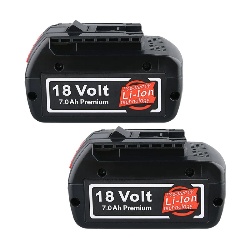 2 Stück 18V 7.0Ah Für Bosch BAT610G Li-ion Akku Ersatz mit LED /Kompatibel mit BAT609 BAT610G BAT618G BAT620 BAT621