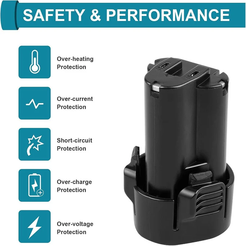 für Makita 10.8V 4.8Ah Akku Ersatz | BL1013 Li-Ion Akku 2 STÜCK