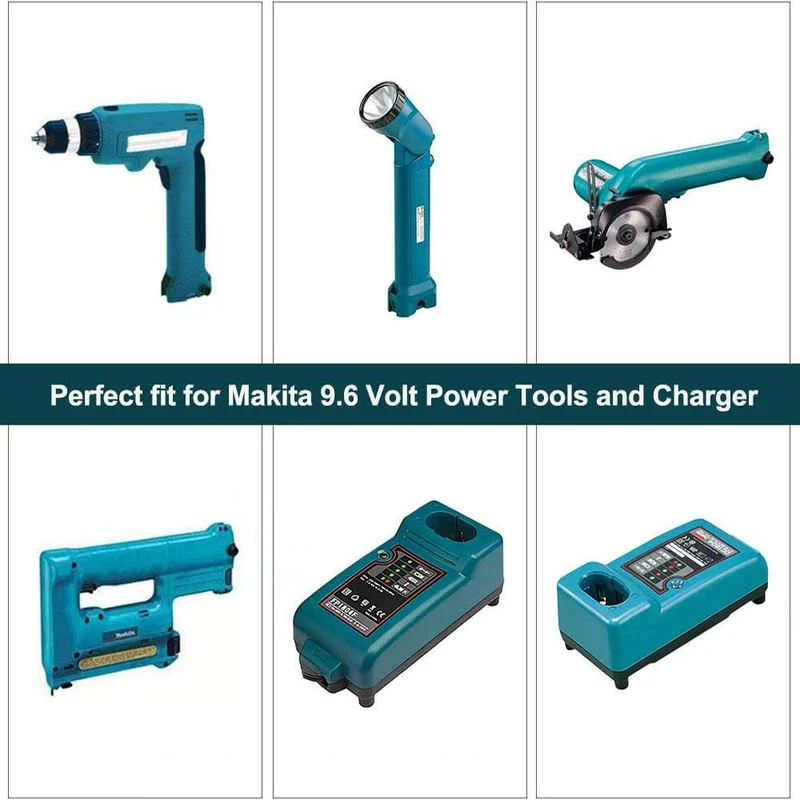 für Makita 9.6V 4.8Ah 9000 Ni-Mh Akku Ersatz 2 Stück