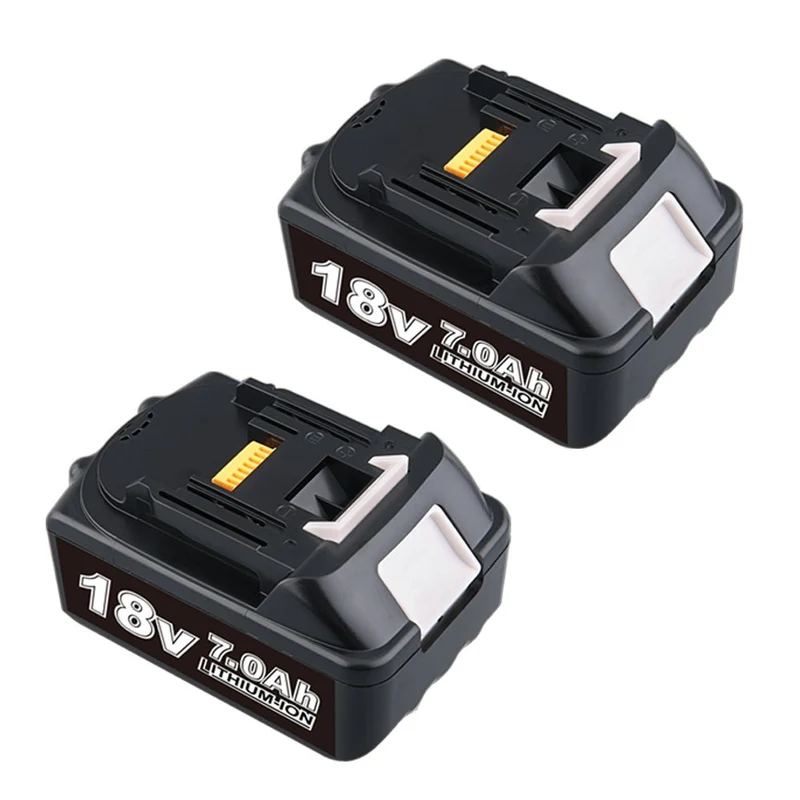 BL1860 18V 7.0Ah Ersatzakku für Makita 2-Stück/Kompatibel mit Makita 18V BL1830B BL1860B BL1820 LXT-400