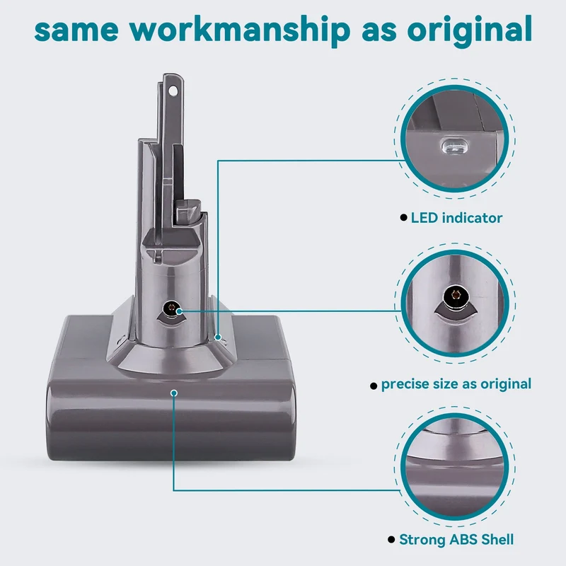 Für Dyson V7 21.6V 6.4Ah Li-Ion Akku Kompatibel mit V7 21,6 V Tier Akku-Stick Vakuum V7 Motorhead Pro V7 Auslöser V7 Tier V7 Auto + Boot
