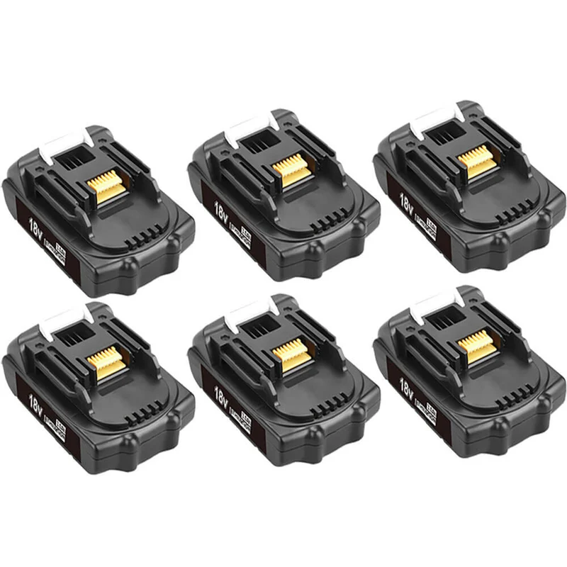 18V 3Ah BL1815 Ersatzakku für Makita 6-Stück/Kompatibel mit Makita 18V BL1830B BL1860B BL1820 LXT-400