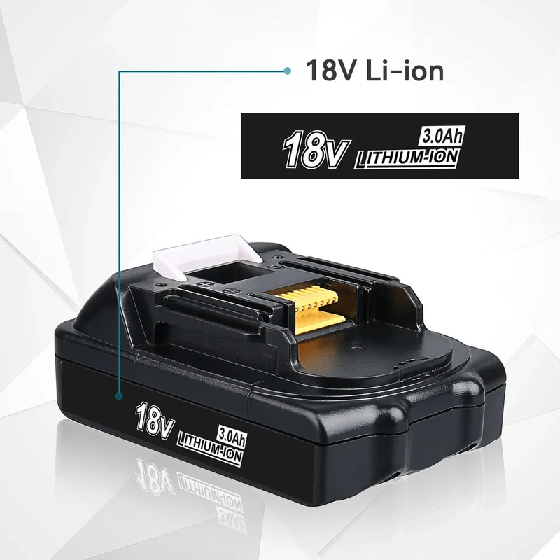 18V 3Ah BL1815 Ersatzakku für Makita 6-Stück/Kompatibel mit Makita 18V BL1830B BL1860B BL1820 LXT-400