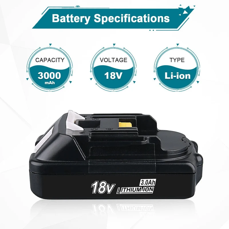 18V 3Ah BL1815 Ersatzakku für Makita 4-Stück/Kompatibel mit Makita 18V BL1830B BL1860B BL1820 LXT-400