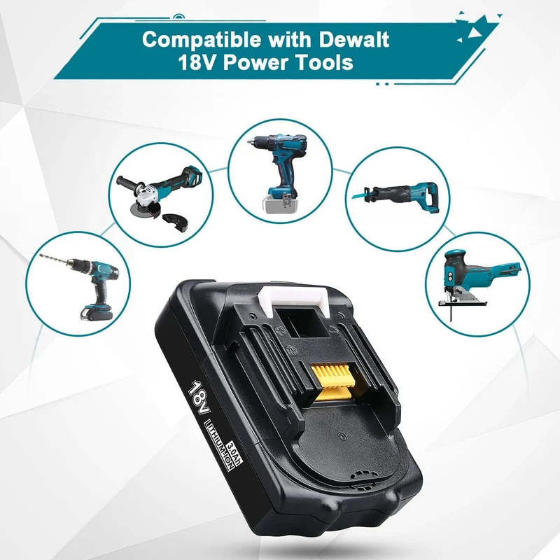 18V 3Ah BL1815 Ersatzakku für Makita /Kompatibel mit Makita 18V BL1830B BL1860B BL1820 LXT-400