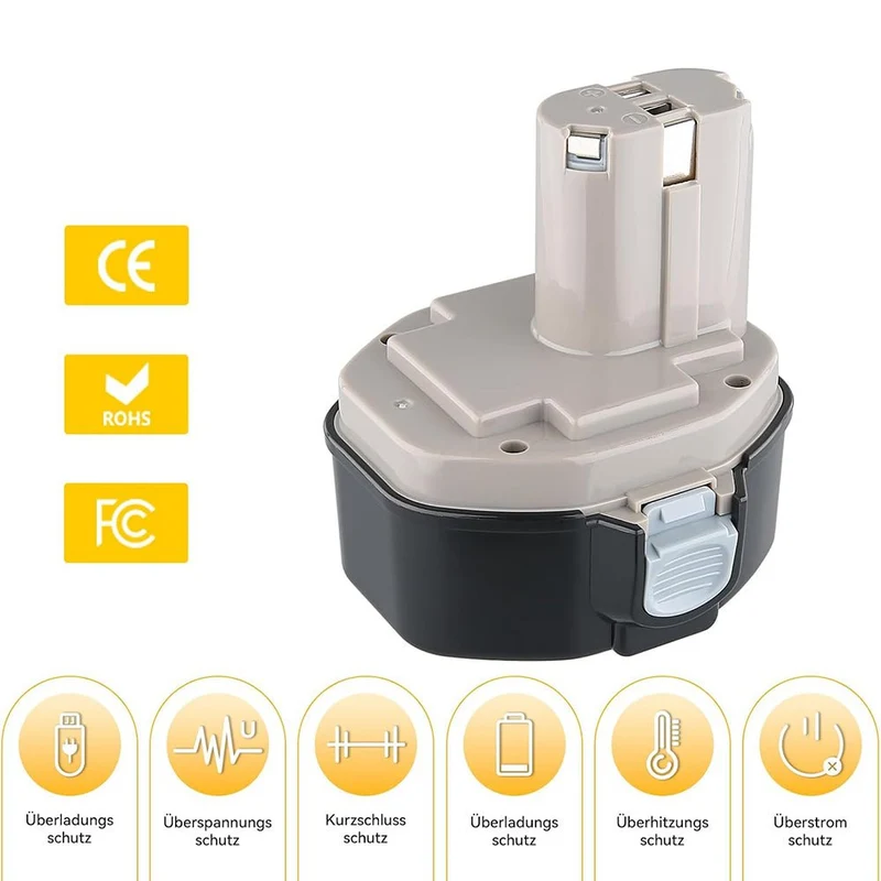 für Makita 14.4V 4.8Ah Ni-MH Ersatzakku | 1422 1420 1433 1434 1435 1435F