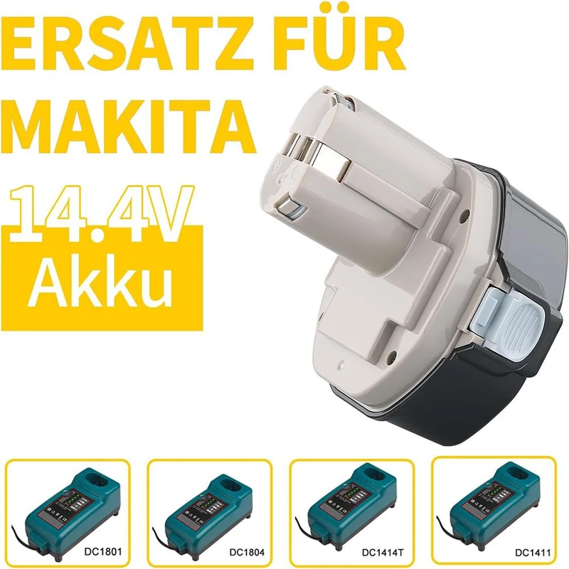 für Makita 14.4V 4.8Ah Ni-MH Ersatzakku | 1422 1420 1433 1434 1435 1435F
