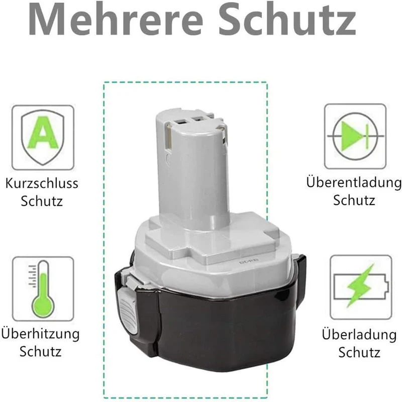 für Makita 14.4V 4.8Ah Ni-MH Ersatzakku | 1422 1420 1433 1434 1435 1435F