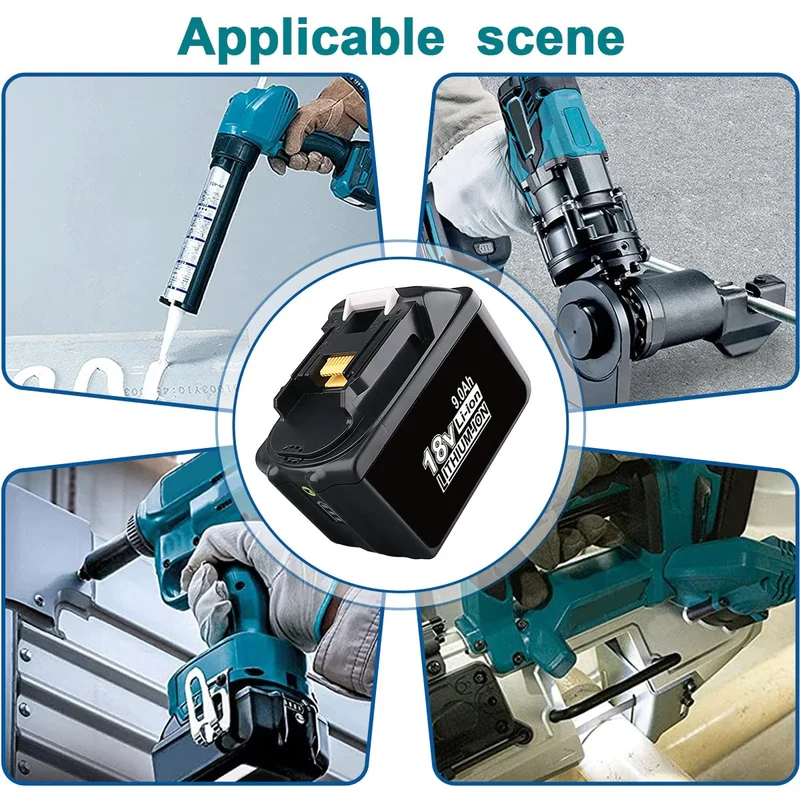 BL1890B 18V 9Ah Ersatzakku für Makita with LED 3-Stück/Kompatibel mit Makita 18V BL1830B BL1860B BL1820 LXT-400