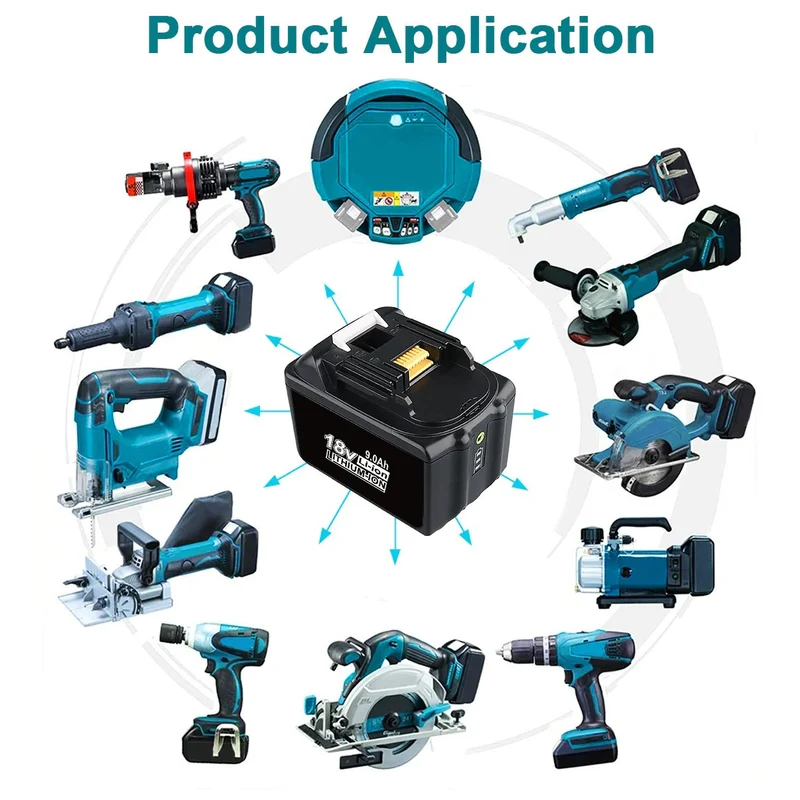 BL1890B 18V 9Ah Ersatzakku für Makita with LED 3-Stück/Kompatibel mit Makita 18V BL1830B BL1860B BL1820 LXT-400