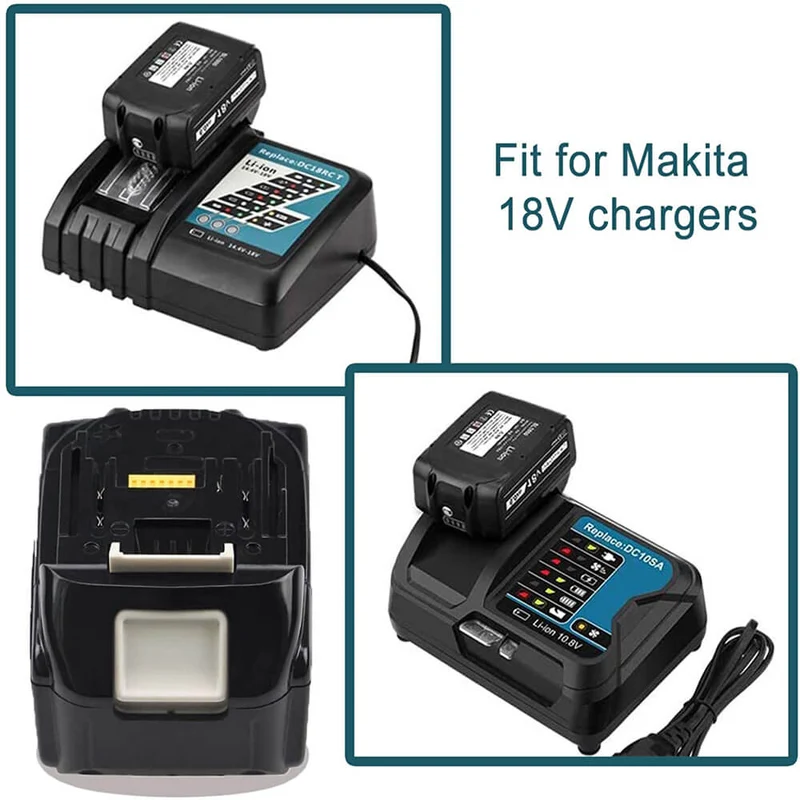 BL1850 18V 5Ah Ersatzakku für Makita 2-Stück/Kompatibel mit Makita 18V BL1830B BL1860B BL1820 LXT-400