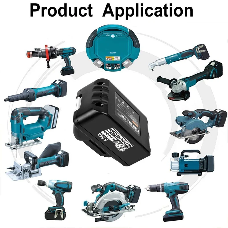BL1860B 18V 6Ah Ersatzakku für Makita with LED 6-Stück/Kompatibel mit Makita 18V BL1830B BL1860B BL1820 LXT-400