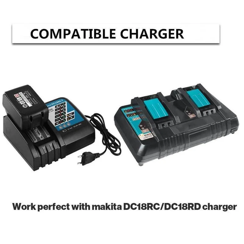 BL1860 18V 6Ah Ersatzakku für Makita 10-Stück/Kompatibel mit Makita 18V BL1830B BL1860B BL1820 LXT-400