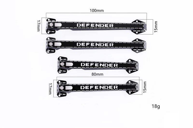 GPM Poignées de porte acier Defender (x4) TRX4ZSP10C-BK