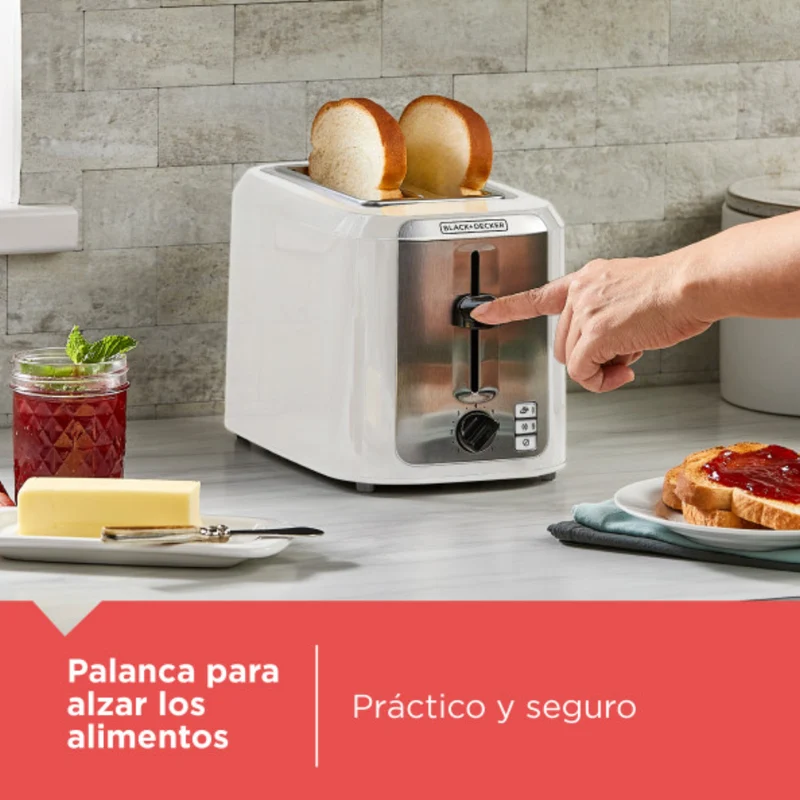 Black & Decker Tostador de Pan 2 Rebanadas, TR7827-1WDLA