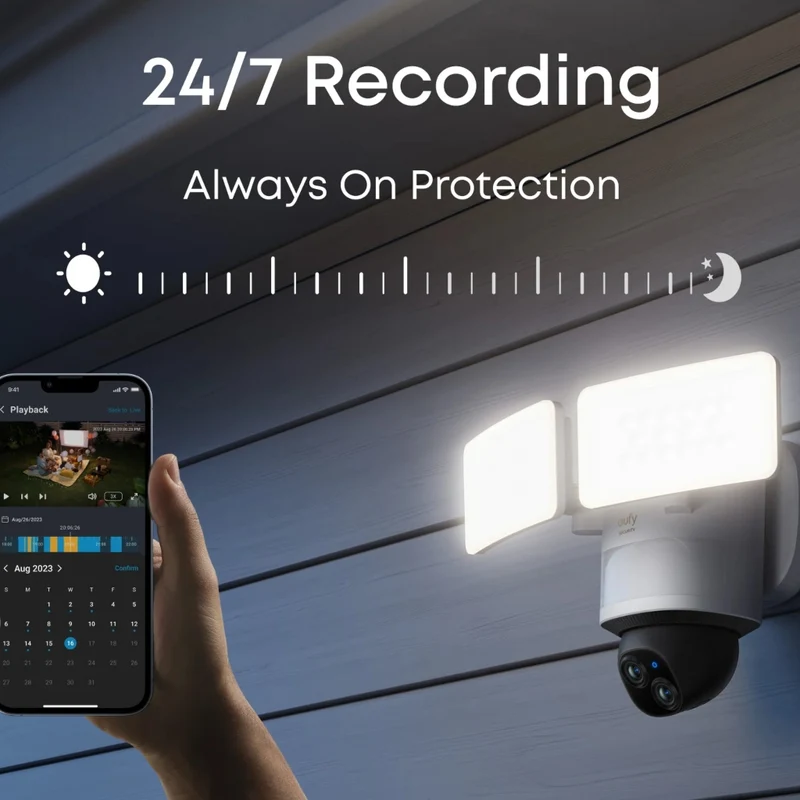Eufy Cámara de Seguridad 2K Wi-Fi 6 con Iluminación, T8425121
