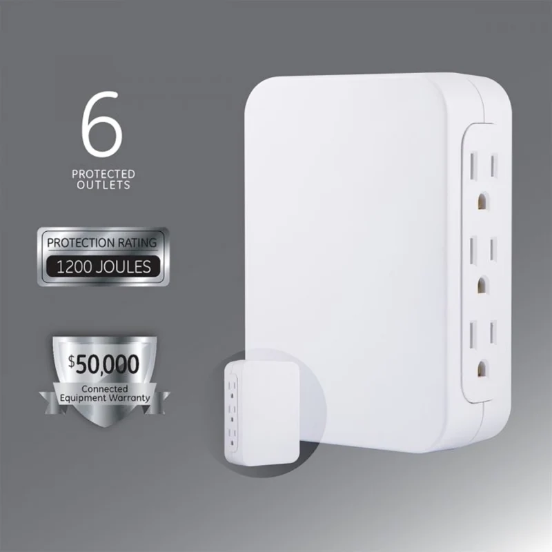 GE Protector de Picos de Pared 6 Salidas, (10353)