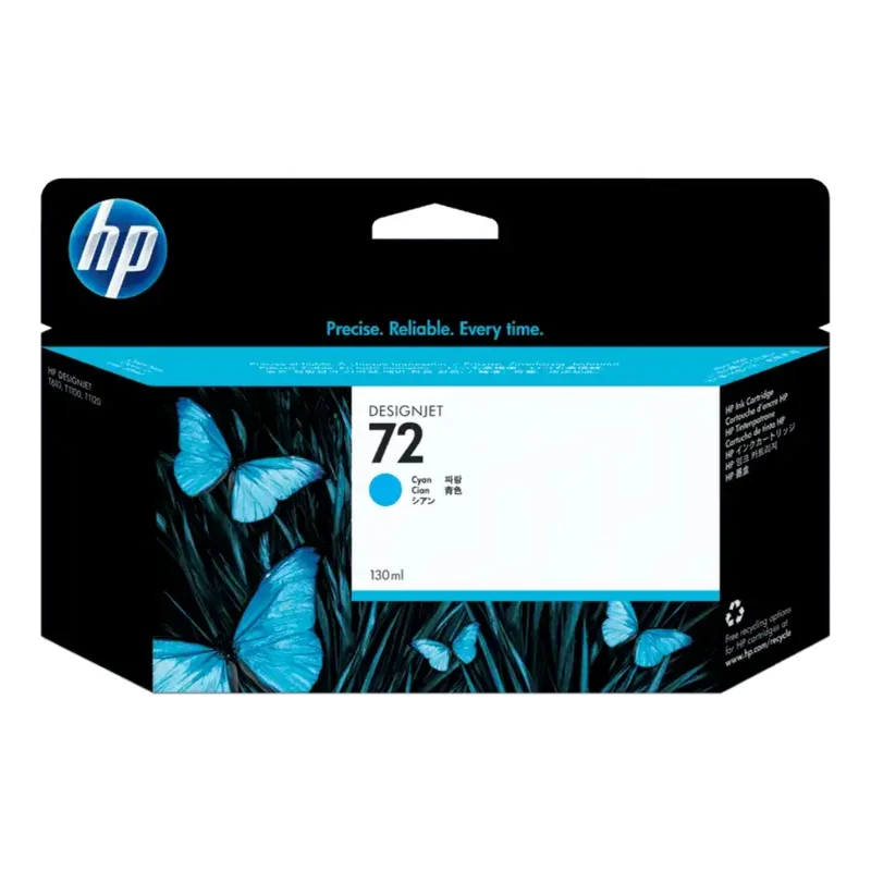HP Cartucho de Tinta Original Cian 72 (C9371A)