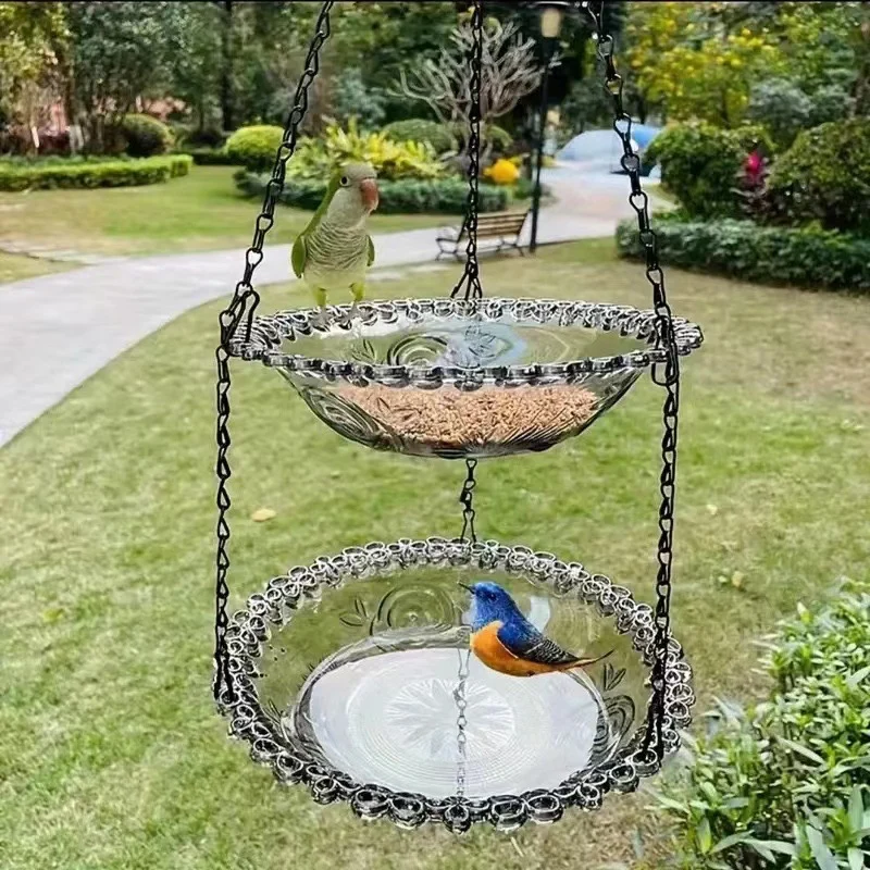 🐦Vintage viseča krmilnica za ptice in kad-SI