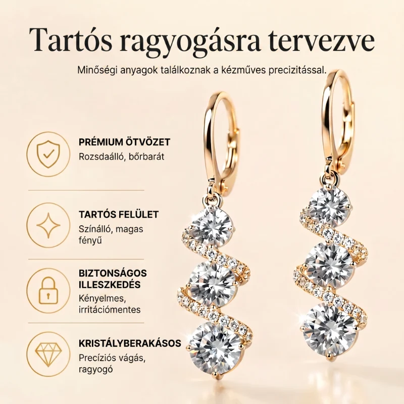 💎👗 Asimetrične spiralne i viseće naušnice ✨-HR