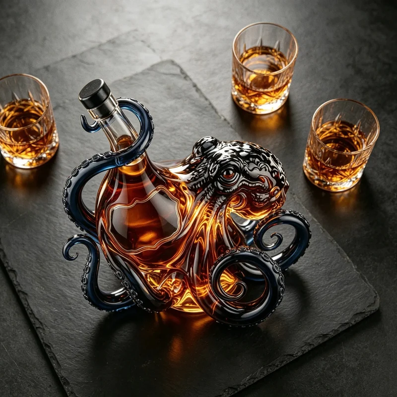 Legendarna izdaja rum 3D steklenice hobotnice-SI