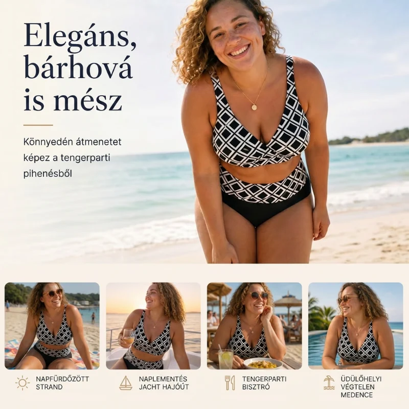 👙🌊Dámska dvojdielna bikinová súprava s vysokým pásom-SK