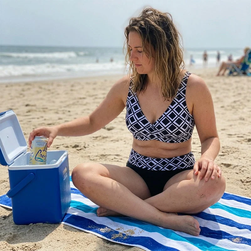 👙🌊Dámska dvojdielna bikinová súprava s vysokým pásom-SK