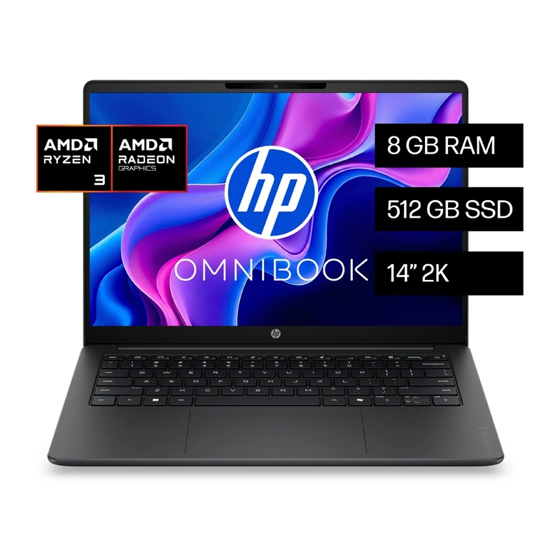 HP Laptop 14" OmniBook 3 14-HY0030LA, D6ZG1LA#ABM