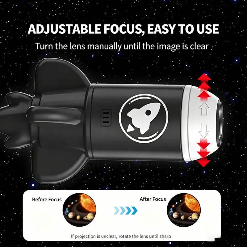 Proyector inteligente con rotación de 360°. Ideal para coches, interiores y cualquier lugar con el ambiente adecuado.-ES