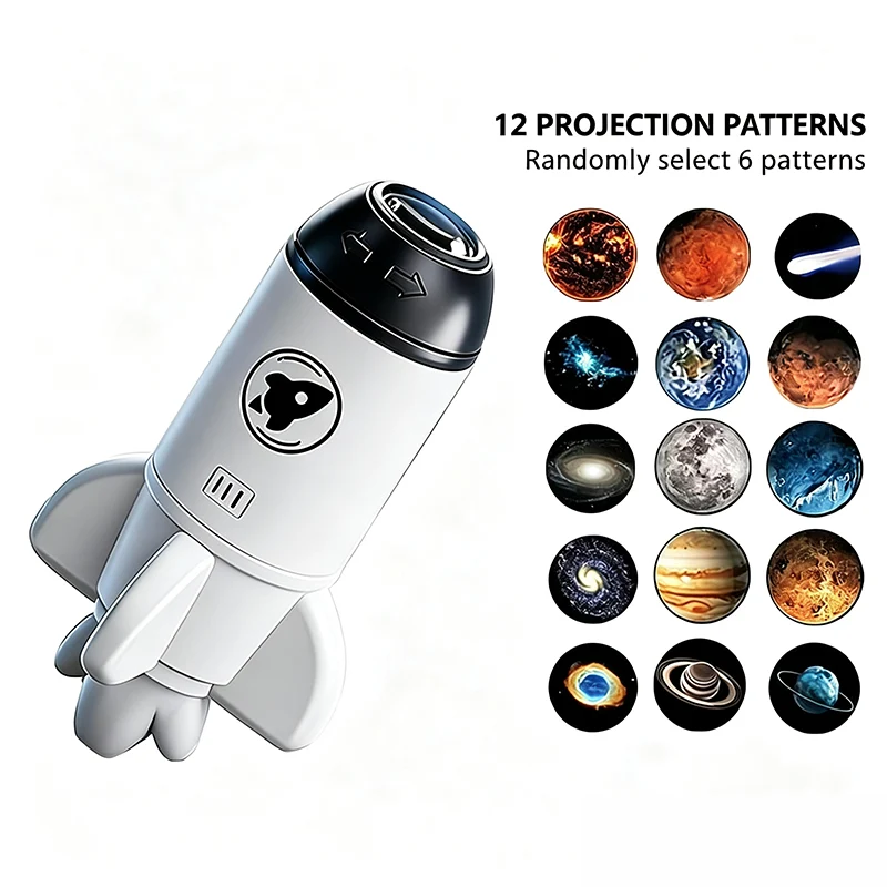 Proyector inteligente con rotación de 360°. Ideal para coches, interiores y cualquier lugar con el ambiente adecuado.-ES