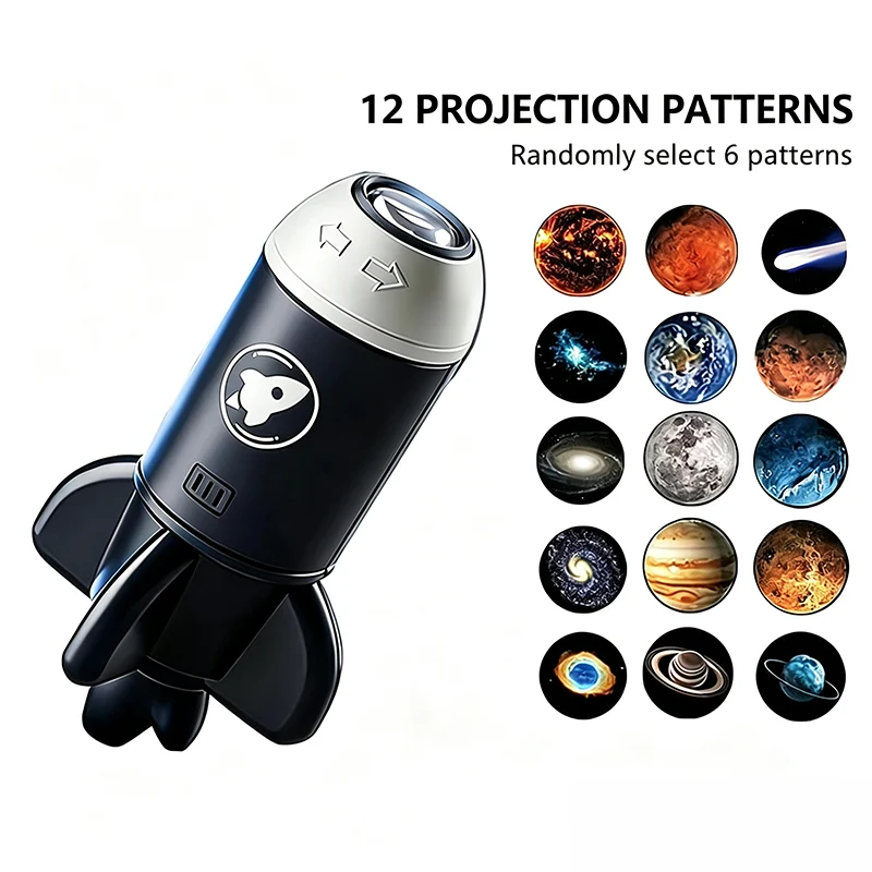 Proyector inteligente con rotación de 360°. Ideal para coches, interiores y cualquier lugar con el ambiente adecuado.-ES