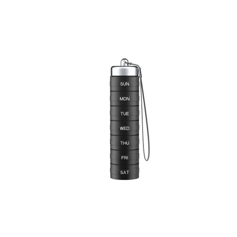 Pastillero portátil de aluminio impermeable para 7 días.-ES