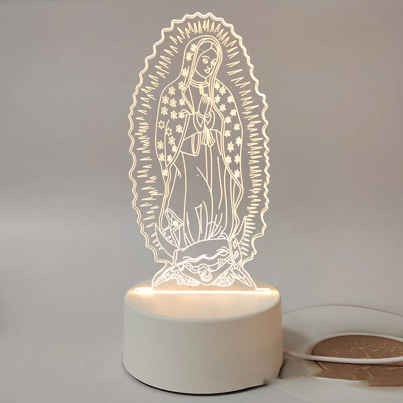 🌙 Paz y fe en una sola luz: lámpara de noche 3D con Jesús-ES