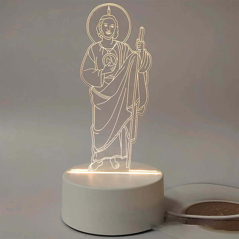 🌙 Paz y fe en una sola luz: lámpara de noche 3D con Jesús-ES