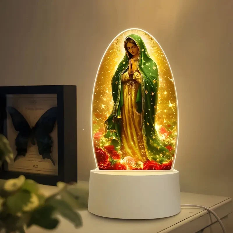 🌙 Paz y fe en una sola luz: lámpara de noche 3D con Jesús-ES