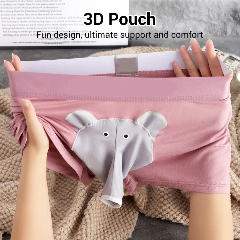 🐘Vyriškos kvėpuojančios bokserinės kelnaitės su 3D kišene🩲-LT