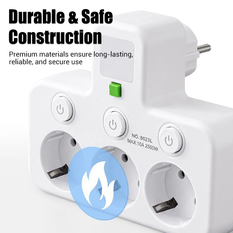 🔌⚡Έξυπνο καλώδιο τροφοδοσίας με θύρες USB (πρίζα EU)-GR