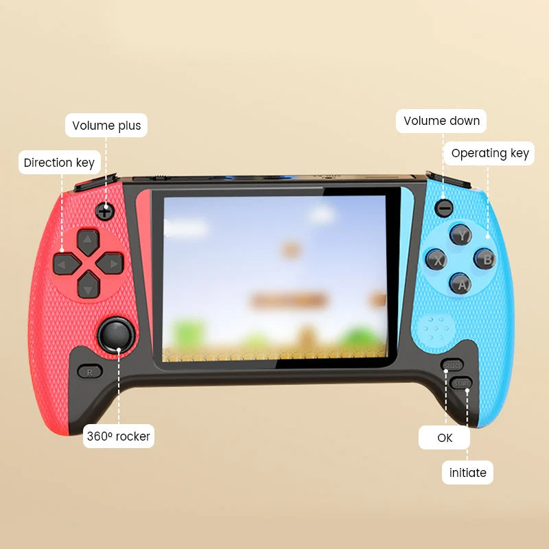 🎮 Φορητή, κλασική κονσόλα παιχνιδιών με μεγάλη οθόνη-GR