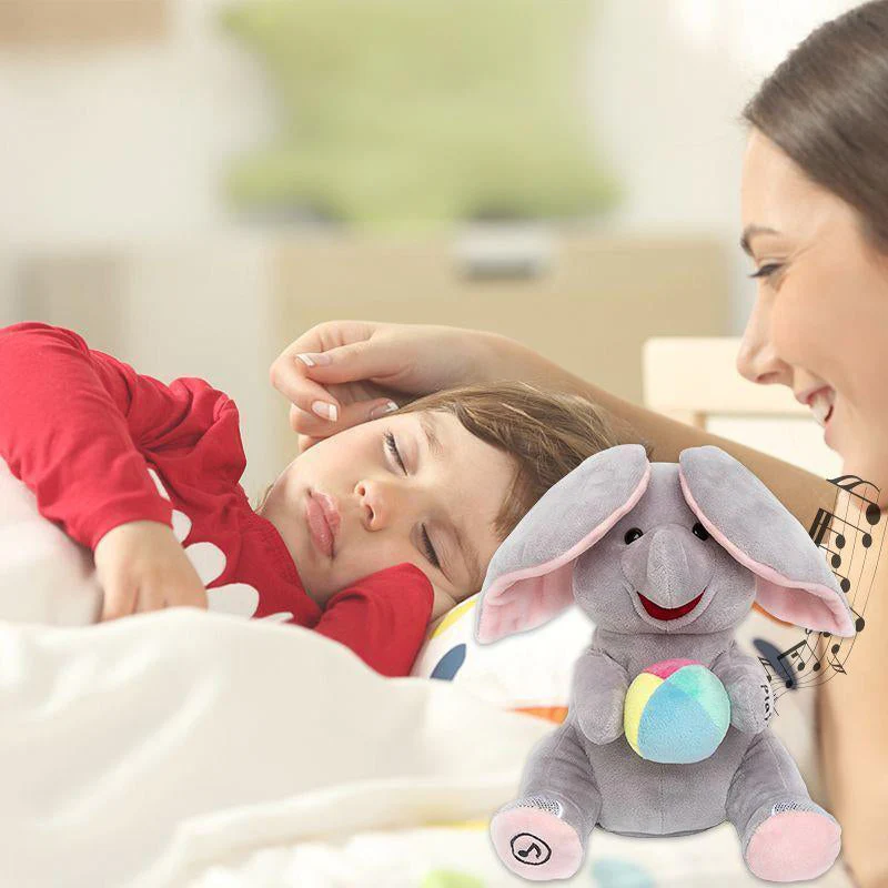 🎁🐘 Ένα χαριτωμένο λούτρινο παιχνίδι ελέφαντα για κρυφτό-GR