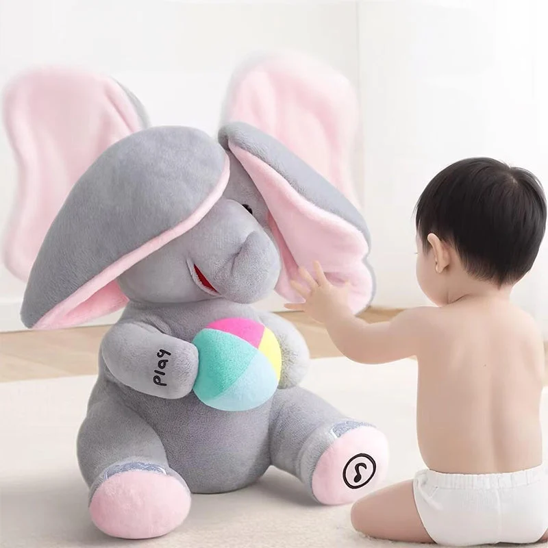 🎁🐘 Ένα χαριτωμένο λούτρινο παιχνίδι ελέφαντα για κρυφτό-GR