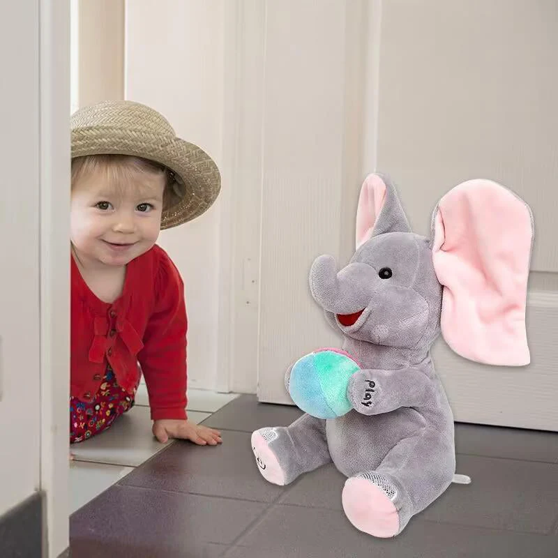 🎁🐘 Ένα χαριτωμένο λούτρινο παιχνίδι ελέφαντα για κρυφτό-GR
