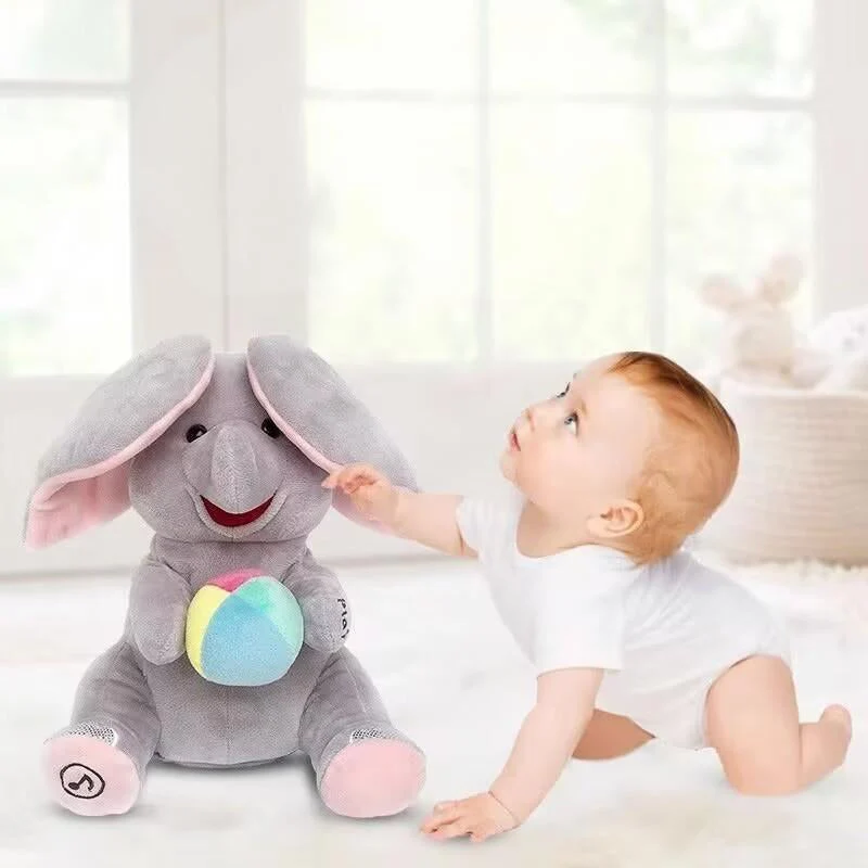 🎁🐘 Ένα χαριτωμένο λούτρινο παιχνίδι ελέφαντα για κρυφτό-GR