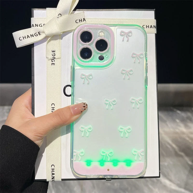 ✨Απίστευτα δημοφιλής📱Θήκη κινητού τηλεφώνου με φιόγκο σε σχήμα αστραφτερού φιόγκου-GR