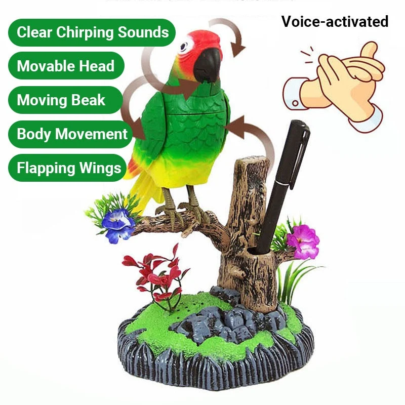 Juguete interactivo activado por voz con un pájaro que canta-ES