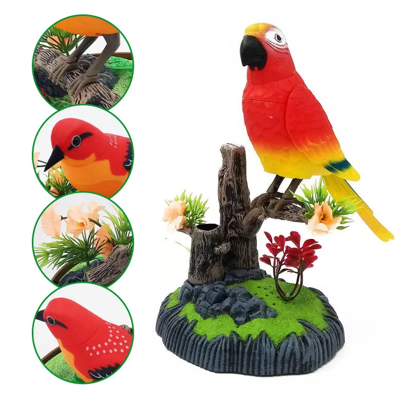 Juguete interactivo activado por voz con un pájaro que canta-ES